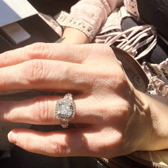 Monique Lhuillier 14K Rose Gold Diamond Ring - Picture 4 of 9